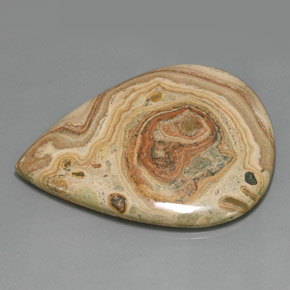 يشب أو جاسبر متعدد الألوان طبيعي، شكل الكمثرى، 134.40 قيراط، غير شفاف