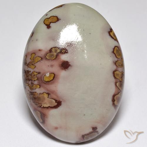 37.10ct طبيعي متعدد الألوان يشب أو جاسبر, بيضوي, غير شفاف