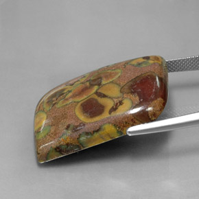 يشب أو جاسبر متعدد الألوان طبيعي، شكل خيالي، 34.76 قيراط، غير شفاف