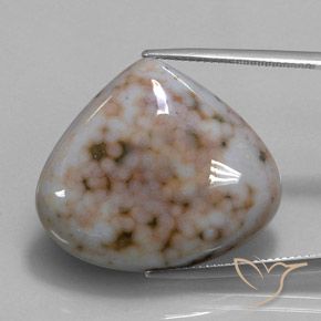32.82ct طبيعي متعدد الألوان يشب أو جاسبر, شكل الكمثرى, غير شفاف
