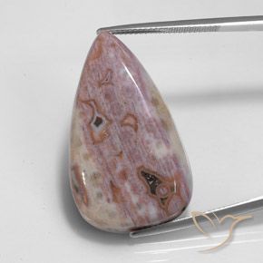 32.30ct طبيعي متعدد الألوان يشب أو جاسبر, شكل الكمثرى, غير شفاف
