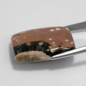 يشب أو جاسبر متعدد الألوان طبيعي، باجيت، 36.31 قيراط، غير شفاف