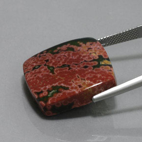 يشب أو جاسبر متعدد الألوان طبيعي، قطع وسادة، 31.23 قيراط، غير شفاف