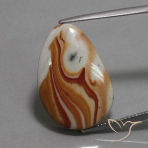 16.78ct طبيعي متعدد الألوان يشب أو جاسبر, فانسى, غير شفاف