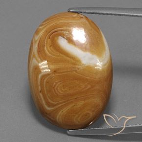 16.21ct طبيعي متعدد الألوان يشب أو جاسبر, بيضوي, غير شفاف