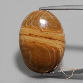 17.22ct طبيعي متعدد الألوان يشب أو جاسبر, بيضوي, غير شفاف