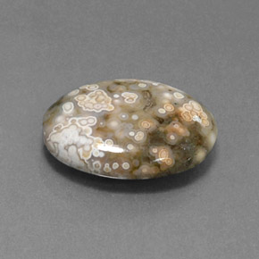 يشب متعدد الألوان طبيعي، قصة بيضاوى، 7.50 قيراط، غير شفاف