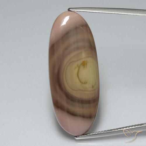 17.33ct طبيعي متعدد الألوان يشب أو جاسبر, بيضوي, غير شفاف, Photo A
