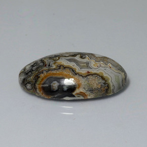 يشب أو جاسبر متعدد الألوان طبيعي، قصة بيضاوى، 12.43 قيراط، غير شفاف