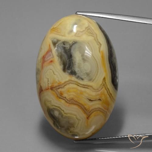 60.57ct طبيعي متعدد الألوان يشب أو جاسبر, بيضوي, غير شفاف