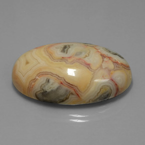 يشب أو جاسبر متعدد الألوان طبيعي، قصة بيضاوى، 62.14 قيراط، غير شفاف