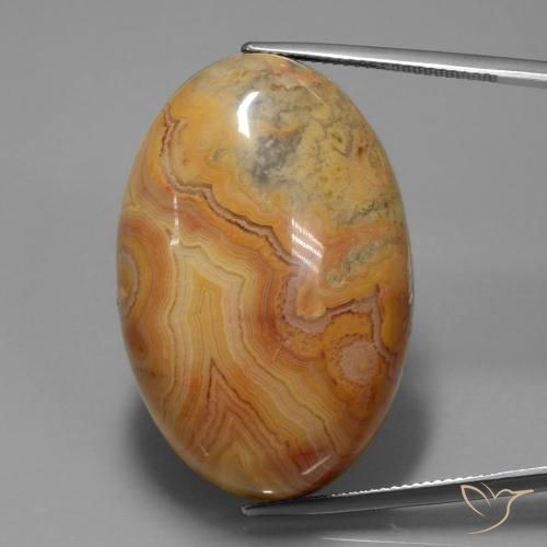 61.26ct طبيعي برتقالى غامق يشب أو جاسبر, بيضوي, غير شفاف