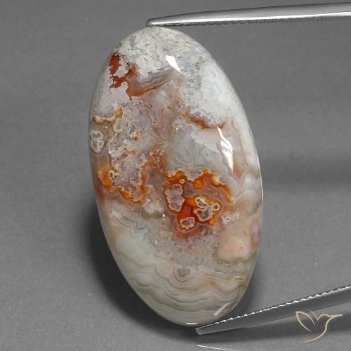 32.76ct طبيعي متعدد الألوان يشب أو جاسبر, بيضوي, غير شفاف