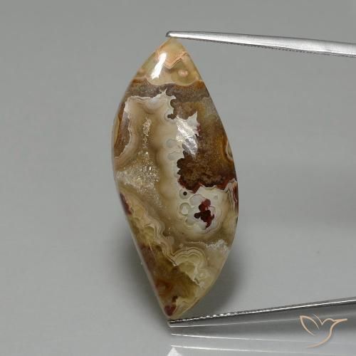 17.84ct طبيعي متعدد الألوان يشب أو جاسبر, فانسى, غير شفاف