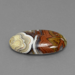 يشب أو جاسبر متعدد الألوان طبيعي، قصة بيضاوى، 13.94 قيراط، غير شفاف