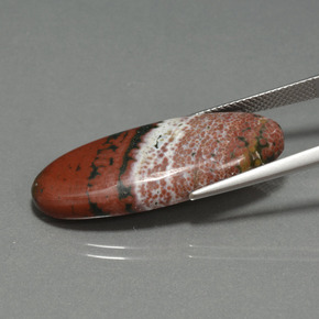 يشب أو جاسبر متعدد الألوان طبيعي، قصة بيضاوى، 17.25 قيراط، غير شفاف