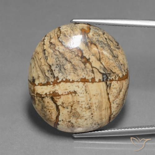 37.82ct طبيعي متعدد الألوان يشب أو جاسبر, بيضوي, غير شفاف