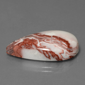 يشب أو جاسبر متعدد الألوان طبيعي، شكل الكمثرى، 15.54 قيراط، غير شفاف