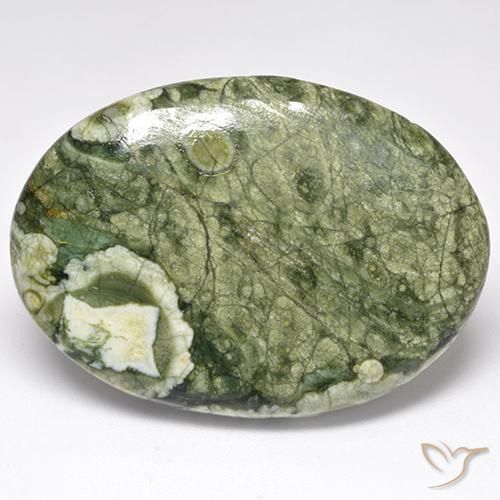 33.87ct طبيعي متعدد الألوان يشب أو جاسبر, بيضوي, غير شفاف
