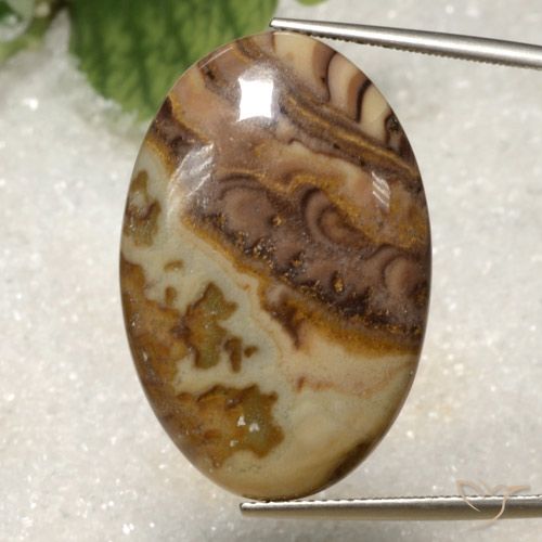 28.34ct طبيعي متعدد الألوان يشب أو جاسبر, بيضوي, غير شفاف