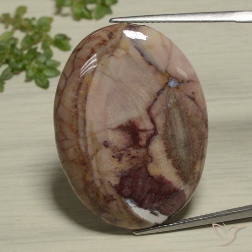 26.89ct طبيعي متعدد الألوان يشب أو جاسبر, بيضوي, غير شفاف
