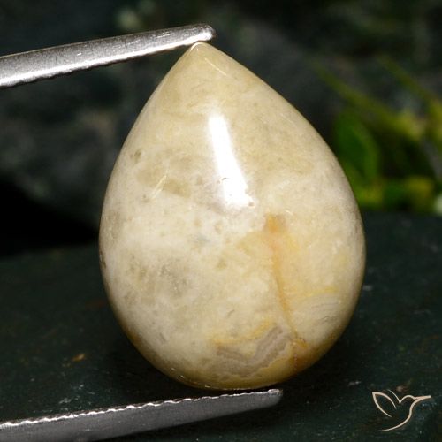 8.73ct طبيعي متعدد الألوان يشب أو جاسبر, شكل الكمثرى, غير شفاف