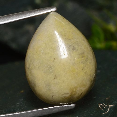 8.67ct طبيعي متعدد الألوان يشب أو جاسبر, شكل الكمثرى, غير شفاف