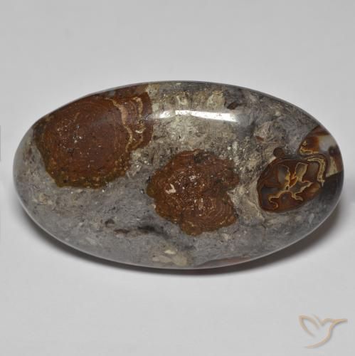 46.26ct طبيعي متعدد الألوان يشب أو جاسبر, بيضوي, غير شفاف