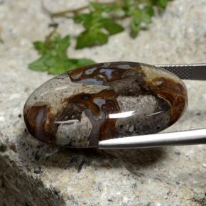 يشب أو جاسبر متعدد الألوان طبيعي، قصة بيضاوى، 39.19 قيراط، غير شفاف