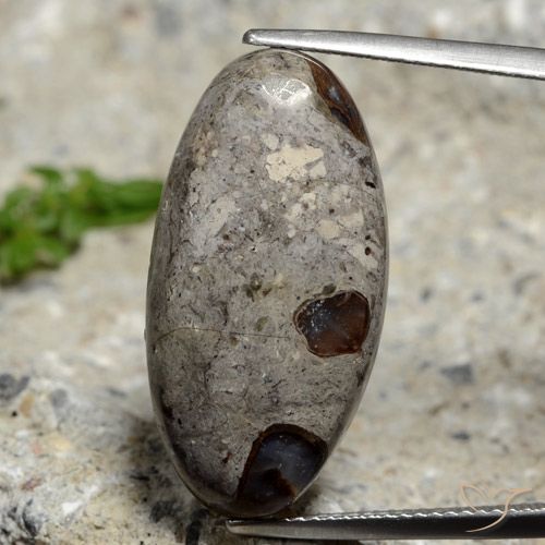 16.16ct طبيعي متعدد الألوان يشب أو جاسبر, بيضوي, غير شفاف