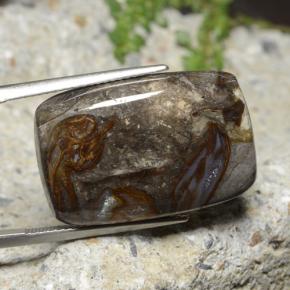 يشب أو جاسبر متعدد الألوان طبيعي، قطع وسادة، 25.44 قيراط، غير شفاف