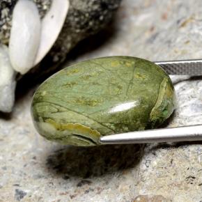 يشب أو جاسبر متعدد الألوان طبيعي، قصة بيضاوى، 11.38 قيراط، غير شفاف