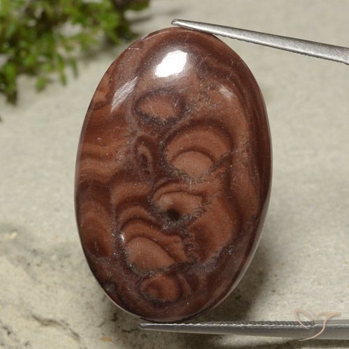 26.85ct طبيعي متعدد الألوان يشب أو جاسبر, بيضوي, غير شفاف, Photo A