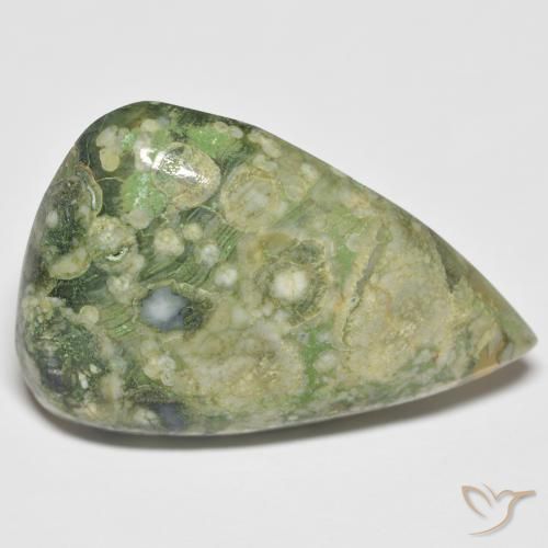 15.75ct طبيعي متعدد الألوان يشب أو جاسبر, شكل الكمثرى, غير شفاف