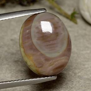 يشب أو جاسبر متعدد الألوان طبيعي، قصة بيضاوى، 5.51 قيراط، غير شفاف