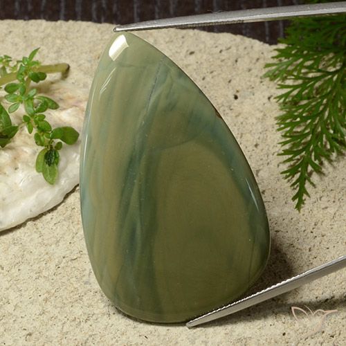 42.95ct طبيعي متعدد الألوان يشب أو جاسبر, شكل الكمثرى, غير شفاف