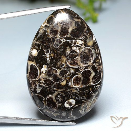 39.93ct طبيعي متعدد الألوان يشب أو جاسبر, شكل الكمثرى, غير شفاف