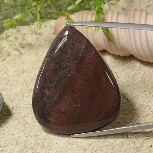41.94ct طبيعي متعدد الألوان يشب أو جاسبر, شكل الكمثرى, غير شفاف