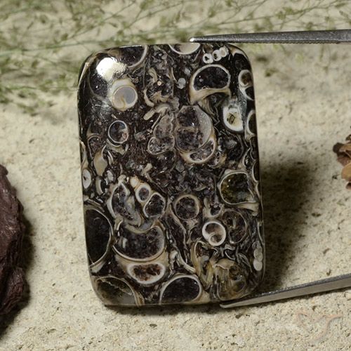 36.39ct طبيعي متعدد الألوان يشب أو جاسبر, وسادة, غير شفاف
