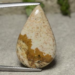 يشب أو جاسبر متعدد الألوان طبيعي، شكل الكمثرى، 10.92 قيراط، غير شفاف