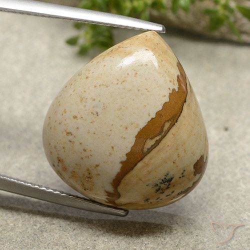 19.96ct طبيعي متعدد الألوان يشب أو جاسبر, شكل الكمثرى, غير شفاف, Photo A