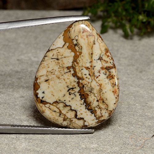 20.08ct طبيعي متعدد الألوان يشب أو جاسبر, شكل الكمثرى, غير شفاف