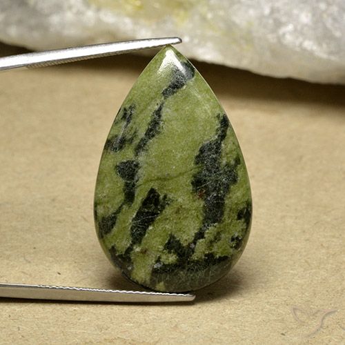 22.20ct طبيعي متعدد الألوان يشب أو جاسبر, شكل الكمثرى, غير شفاف