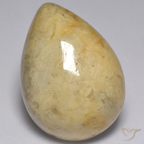 25.97ct طبيعي متعدد الألوان يشب أو جاسبر, شكل الكمثرى, غير شفاف