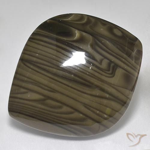 32.00ct طبيعي بنى شيكولاتى داكن يشب أو جاسبر, فانسى, غير شفاف