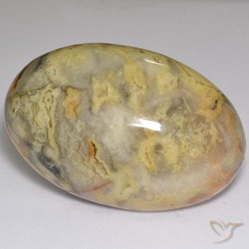 59.96ct طبيعي متعدد الألوان يشب أو جاسبر, بيضوي, غير شفاف