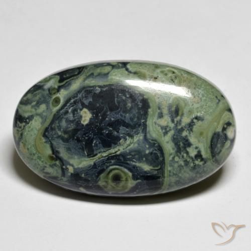 33.58ct طبيعي متعدد الألوان يشب أو جاسبر, بيضوي, غير شفاف