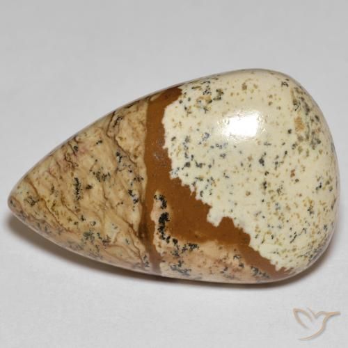 24.18ct طبيعي متعدد الألوان يشب أو جاسبر, شكل الكمثرى, غير شفاف