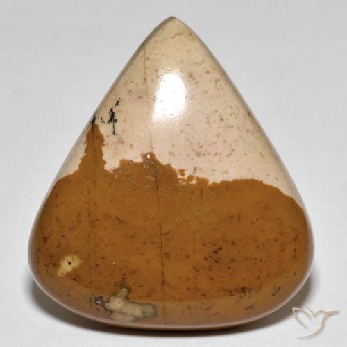28.97ct طبيعي متعدد الألوان يشب أو جاسبر, شكل الكمثرى, غير شفاف