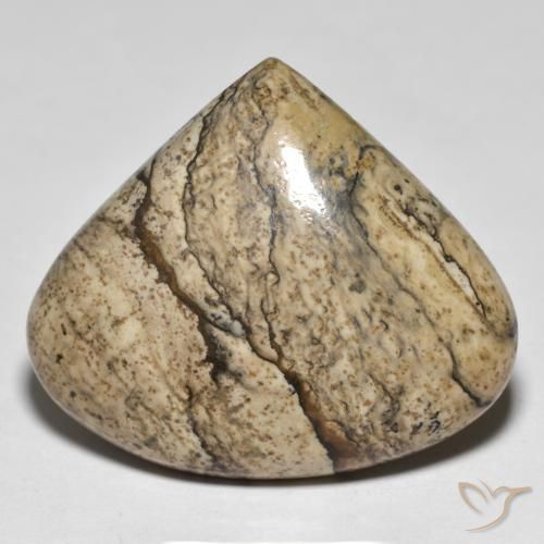 32.69ct طبيعي متعدد الألوان يشب أو جاسبر, شكل الكمثرى, غير شفاف
